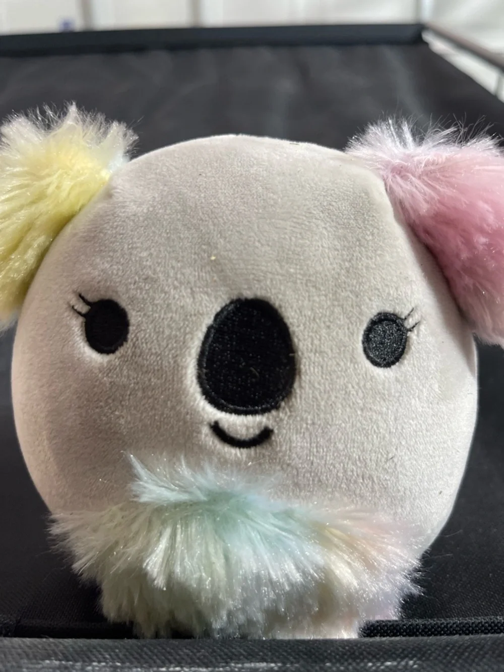 Lot. 2 Plush Koala Small Pet Toy - Pastel Yellow, Pink, Mint Accents